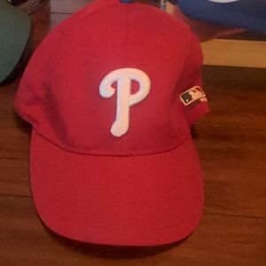 Red Baseball Cap with White Logo